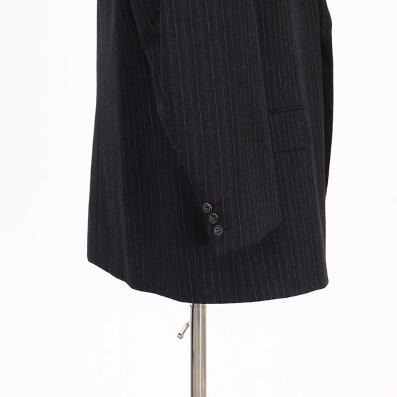 Belvest 46R Gray Stripe Wool Two Button Suit Jacket V001 - Picture 8 of 11
